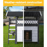 i.Pet Cat House Outdoor Shelter 77cm x 50cm x 73cm Rabbit Hutch Wooden Condo Small Dog Enclosure - Pet Care > Coops &