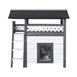 i.Pet Cat House Outdoor Shelter 77cm x 50cm x 73cm Rabbit Hutch Wooden Condo Small Dog Enclosure - Pet Care > Coops &