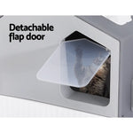 i.Pet Cat Litter Box Large Tray Kitty Toilet Fully Enclosed House Hooded Scoop Mat Grey - Pet Care > Cat Supplies > Cat