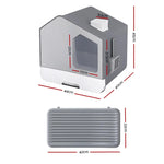 i.Pet Cat Litter Box Large Tray Kitty Toilet Fully Enclosed House Hooded Scoop Mat Grey - Pet Care > Cat Supplies > Cat