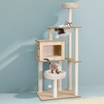 i.Pet Cat Tree Tower Scratching Post Scratcher 142cm Wood Bed Condo House - Pet Care > Cat Supplies > Cat Furniture
