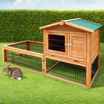 i.Pet Chicken Coop 155cm x 49cm x 90cm Rabbit Hutch Large Run Wooden Cage House Outdoor - Pet Care > Coops & Hutches >