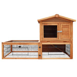 i.Pet Chicken Coop 155cm x 49cm x 90cm Rabbit Hutch Large Run Wooden Cage House Outdoor - Pet Care > Coops & Hutches >