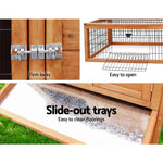 i.Pet Chicken Coop 155cm x 49cm x 90cm Rabbit Hutch Large Run Wooden Cage House Outdoor - Pet Care > Coops & Hutches >