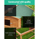 i.Pet Chicken Coop 155cm x 49cm x 90cm Rabbit Hutch Large Run Wooden Cage House Outdoor - Pet Care > Coops & Hutches >