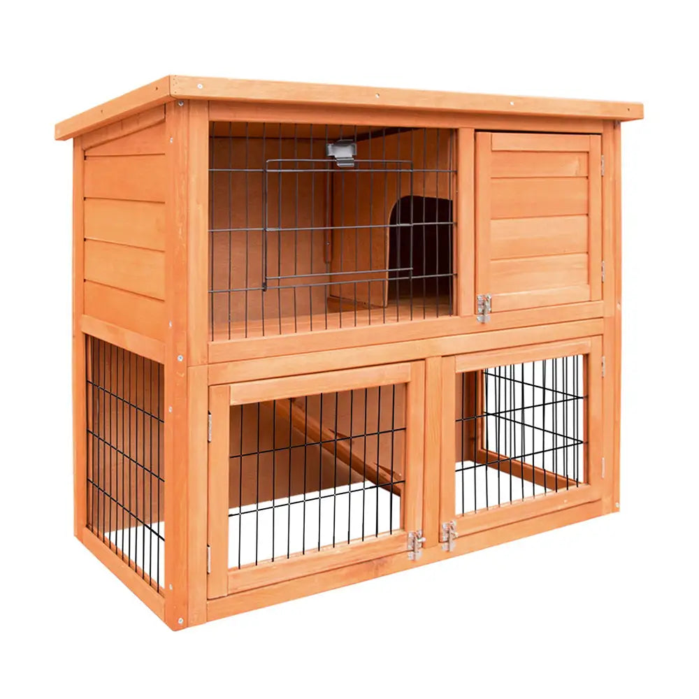 i.Pet Chicken Coop 88cm x 40cm x 76cm Rabbit Hutch Large House Run Wooden Cage Outdoor - Pet Care > Coops & Hutches >