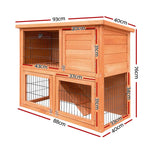 i.Pet Chicken Coop 88cm x 40cm x 76cm Rabbit Hutch Large House Run Wooden Cage Outdoor - Pet Care > Coops & Hutches >