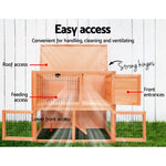 i.Pet Chicken Coop 88cm x 40cm x 76cm Rabbit Hutch Large House Run Wooden Cage Outdoor - Pet Care > Coops & Hutches >
