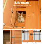 i.Pet Chicken Coop 96cm x 96cm x 100cm Rabbit Hutch Large Run Wooden Cage Outdoor House - Pet Care > Coops & Hutches >