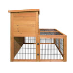 i.Pet Chicken Coop 96cm x 96cm x 100cm Rabbit Hutch Large Run Wooden Cage Outdoor House - Pet Care > Coops & Hutches >