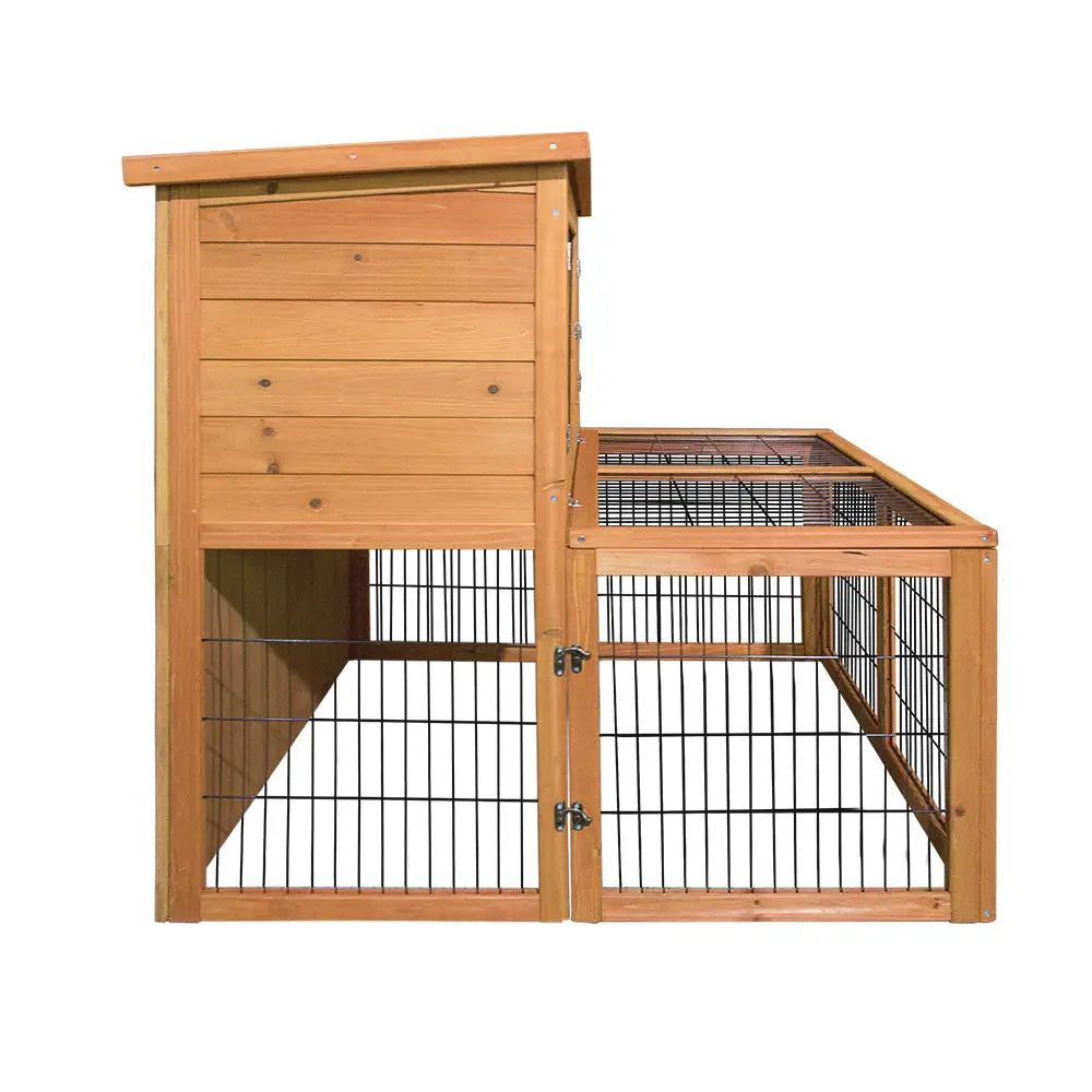 i.Pet Chicken Coop 96cm x 96cm x 100cm Rabbit Hutch Large Run Wooden Cage Outdoor House - Pet Care > Coops & Hutches >