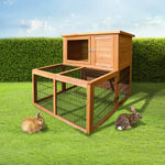 i.Pet Chicken Coop 96cm x 96cm x 100cm Rabbit Hutch Large Run Wooden Cage Outdoor House - Pet Care > Coops & Hutches >