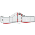 i.Pet Chicken Coop Cage Run Rabbit Hutch Large Walk In Hen House Cover 7mx2mx2m - Pet Care > Coops & Hutches