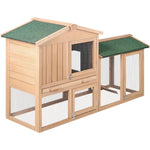 i.Pet Chicken Coop Rabbit Hutch 138cm x 44cm x 85cm Large House Run Cage Wooden Outdoor - Pet Care > Coops & Hutches >