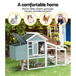 i.Pet Chicken Coop Rabbit Hutch 150cm x 60cm x 93cm Large House Run Cage Wooden Outdoor Bunny - Pet Care > Coops &