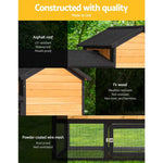 i.Pet Chicken Coop Rabbit Hutch 165cm x 43cm x 86cm Extra Large Run House Cage Wooden Outdoor - Pet Care > Coops &