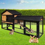 i.Pet Chicken Coop Rabbit Hutch 165cm x 43cm x 86cm Extra Large Run House Cage Wooden Outdoor - Pet Care > Coops &