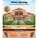 i.Pet Chicken Coop Rabbit Hutch 169cm x 52cm x 72cm Large House Outdoor Wooden Run Cage - Pet Care > Coops & Hutches >