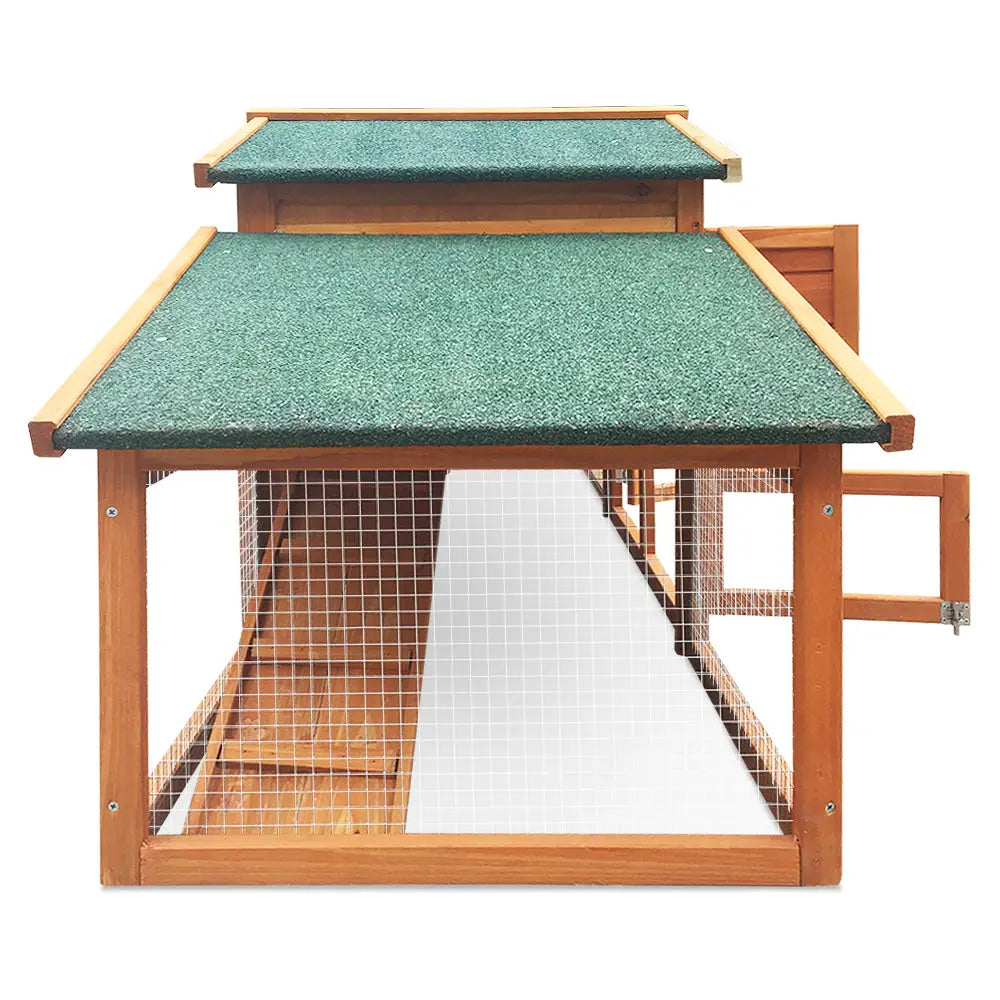 i.Pet Chicken Coop Rabbit Hutch 169cm x 52cm x 72cm Large House Outdoor Wooden Run Cage - Pet Care > Coops & Hutches >