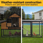 i.Pet Chicken Coop Rabbit Hutch Extra Large Wooden Run Cage Bunny House Outdoor - Pet Care > Coops & Hutches > Small