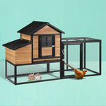 i.Pet Chicken Coop Rabbit Hutch Extra Large Wooden Run Cage Bunny House Outdoor - Pet Care > Coops & Hutches > Small