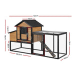 i.Pet Chicken Coop Rabbit Hutch Extra Large Wooden Run Cage Bunny House Outdoor - Pet Care > Coops & Hutches > Small