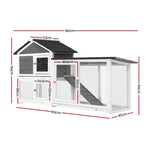 i.Pet Chicken Coop Rabbit Hutch Extra Large Wooden Run Cage House With Run Cage - Pet Care > Coops & Hutches > Small