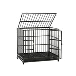 i.Pet Dog Cage Crate Large Puppy Cat Anti-Bite Pet Kennel Wheels w/Tray Metal - Pet Care > Coops & Hutches > Small