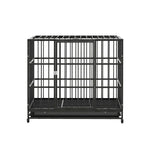 i.Pet Dog Cage Crate Large Puppy Cat Anti-Bite Pet Kennel Wheels w/Tray Metal - Pet Care > Coops & Hutches > Small