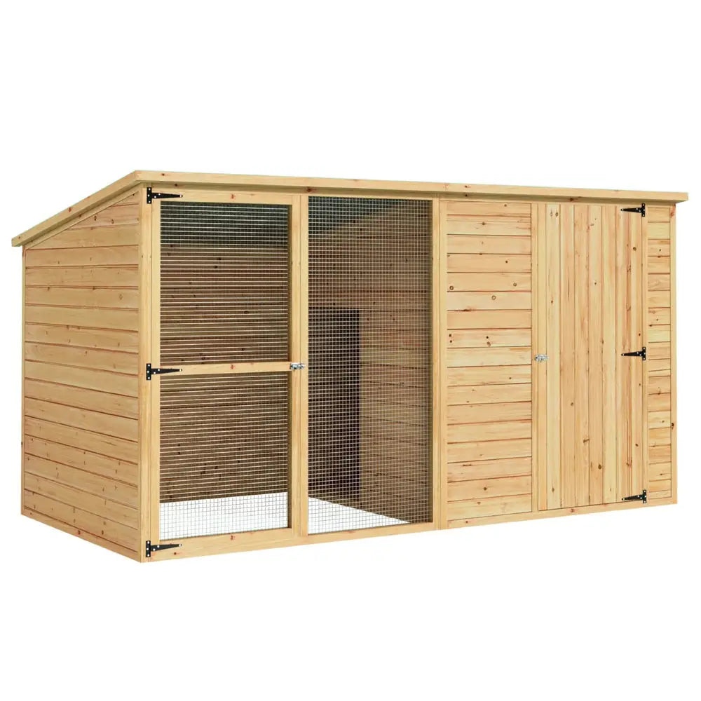 i.Pet Dog Kennel Extra Large 2.28M Wooden House Bed Outdoor Pet Puppy Cabin Log - Pet Care > Dog Supplies > Dog Kennels