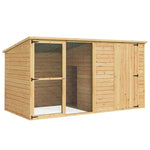 i.Pet Dog Kennel Extra Large 2.28M Wooden House Bed Outdoor Pet Puppy Cabin Log - Pet Care > Dog Supplies > Dog Kennels