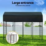 i.Pet Dog Kennel Extra Large House Outdoor Playpen Pet Puppy Metal Backyard - Pet Care > Dog Supplies > Dog Kennels