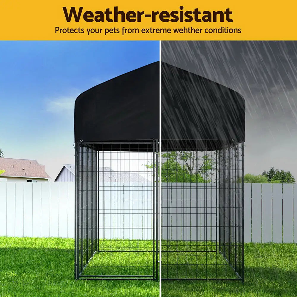 i.Pet Dog Kennel Extra Large House Outdoor Playpen Pet Puppy Metal Backyard - Pet Care > Dog Supplies > Dog Kennels