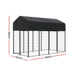 i.Pet Dog Kennel Extra Large House Outdoor Playpen Pet Puppy Metal Backyard - Pet Care > Dog Supplies > Dog Kennels