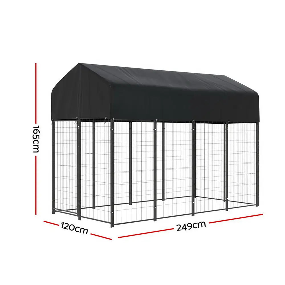 i.Pet Dog Kennel Extra Large House Outdoor Playpen Pet Puppy Metal Backyard - Pet Care > Dog Supplies > Dog Kennels