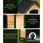 i.Pet Dog Kennel Extra Large Wooden Outdoor House Pet Puppy House XL Crate Cabin Waterproof - Pet Care > Dog Supplies >