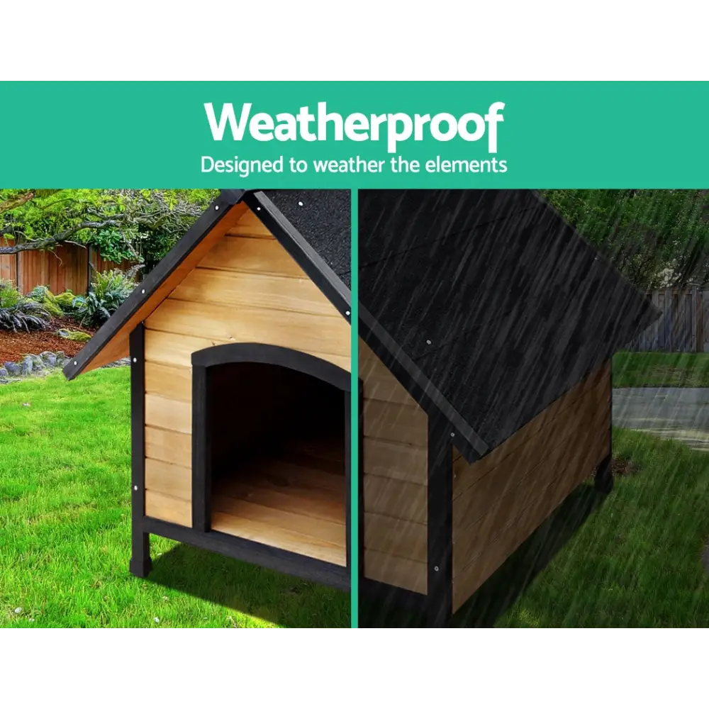 i.Pet Dog Kennel Extra Large Wooden Outdoor House Pet Puppy House XL Crate Cabin Waterproof - Pet Care > Dog Supplies >