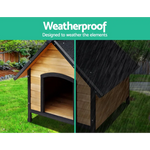 i.Pet Dog Kennel Extra Large Wooden Outdoor House Pet Puppy House XL Crate Cabin Waterproof - Pet Care > Dog Supplies >
