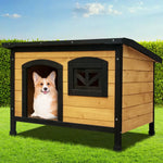 i.Pet Dog Kennel Extra Large Wooden Outdoor Indoor Puppy Pet House Cabin Crate Weatherproof - Pet Care > Dog Supplies >