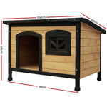 i.Pet Dog Kennel Extra Large Wooden Outdoor Indoor Puppy Pet House Cabin Crate Weatherproof - Pet Care > Dog Supplies >