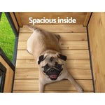 i.Pet Dog Kennel Extra Large Wooden Outdoor Indoor Puppy Pet House Cabin Crate Weatherproof - Pet Care > Dog Supplies >