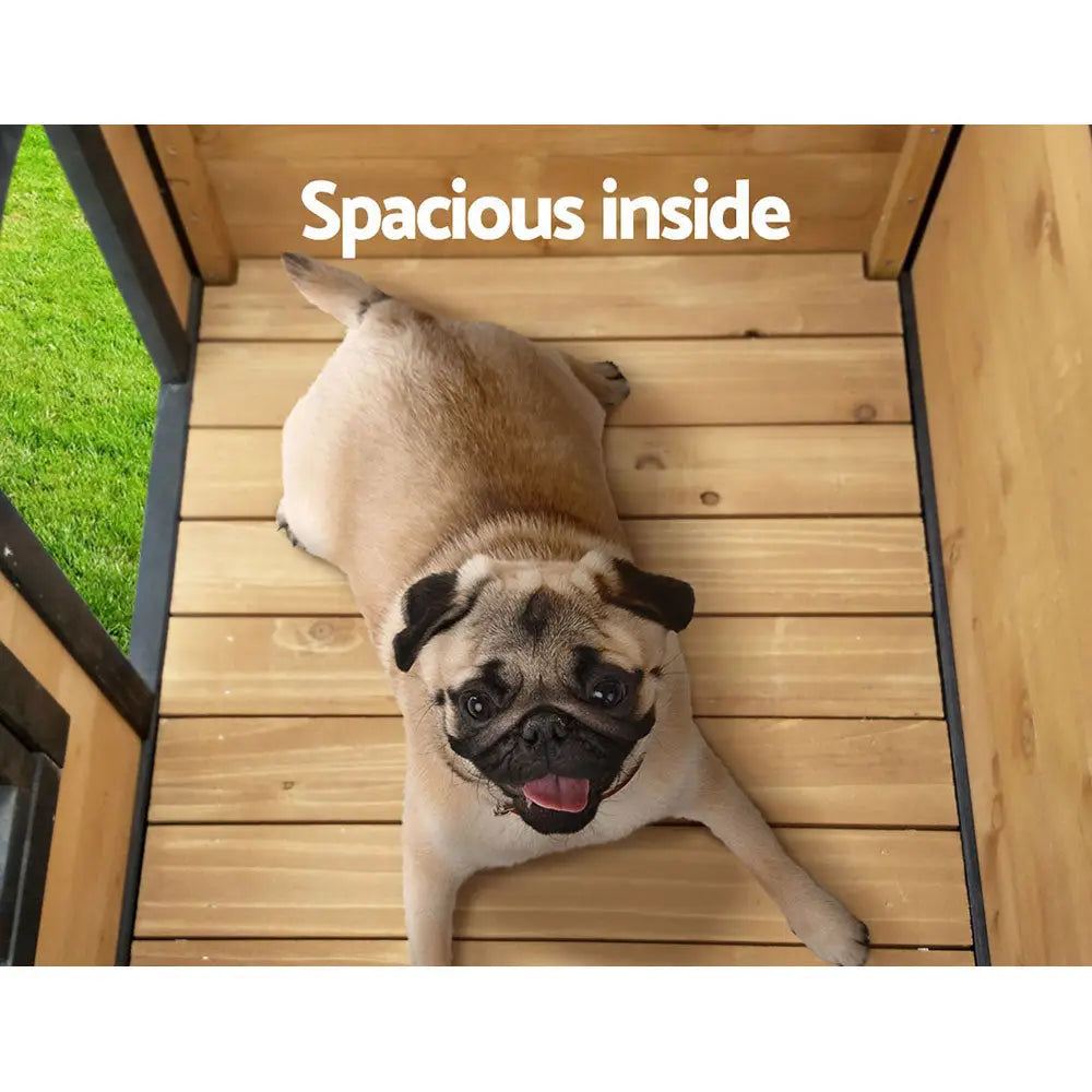 i.Pet Dog Kennel Extra Large Wooden Outdoor Indoor Puppy Pet House Cabin Crate Weatherproof - Pet Care > Dog Supplies >