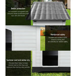 i.Pet Dog Kennel House Extra Large Outdoor Plastic Puppy Pet Cabin Shelter XL Grey - Pet Care > Dog Supplies > Dog