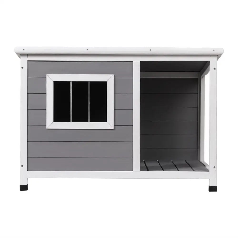 i.Pet Dog Kennel House Large Wooden Outdoor Pet Kennels Indoor Puppy Cabin Log - Pet Care > Dog Supplies > Dog Kennels
