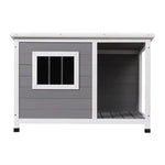 i.Pet Dog Kennel House Large Wooden Outdoor Pet Kennels Indoor Puppy Cabin Log - Pet Care > Dog Supplies > Dog Kennels
