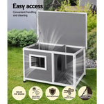 i.Pet Dog Kennel House Large Wooden Outdoor Pet Kennels Indoor Puppy Cabin Log - Pet Care > Dog Supplies > Dog Kennels