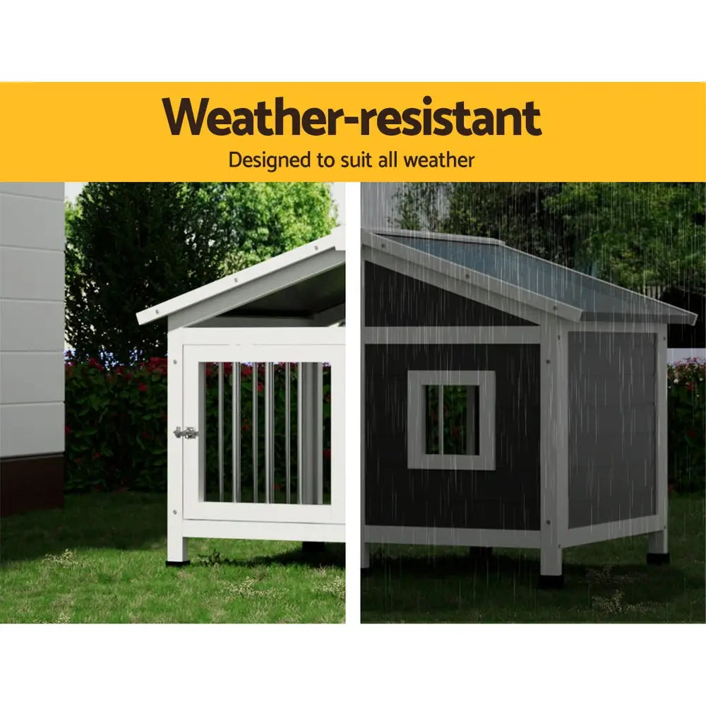 i.Pet Dog Kennel House Large Wooden Outdoor Pet Kennels Indoor Puppy Cabin Home - Pet Care > Dog Supplies > Dog Kennels
