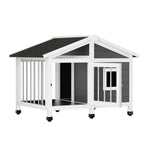 i.Pet Dog Kennel House Large Wooden Outdoor Pet Kennels Indoor Puppy Cabin Home - Pet Care > Dog Supplies > Dog Kennels