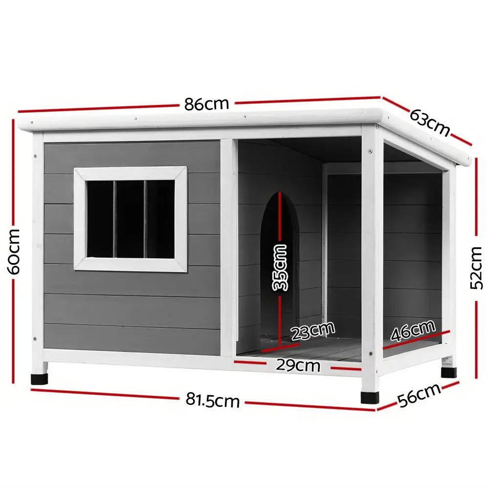 i.Pet Dog Kennel House Large Wooden Outdoor Pet Kennels Indoor Puppy Cabin Log - Pet Care > Dog Supplies > Dog Kennels