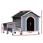i.Pet Dog Kennel House Large Wooden Outdoor Pet Kennels Indoor Puppy Cabin - Pet Care > Dog Supplies > Dog Kennels
